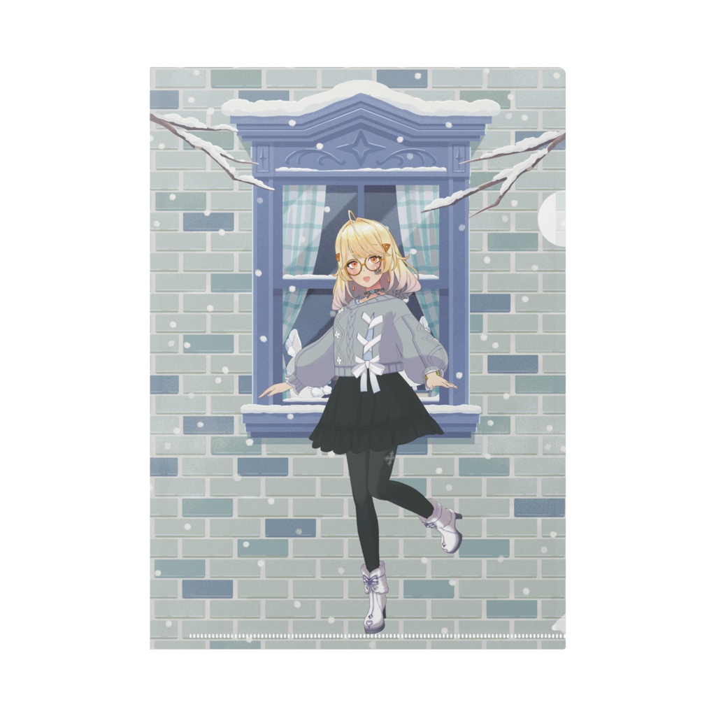 【ポテト】12月冬コーデ-クリアファイル-G0413