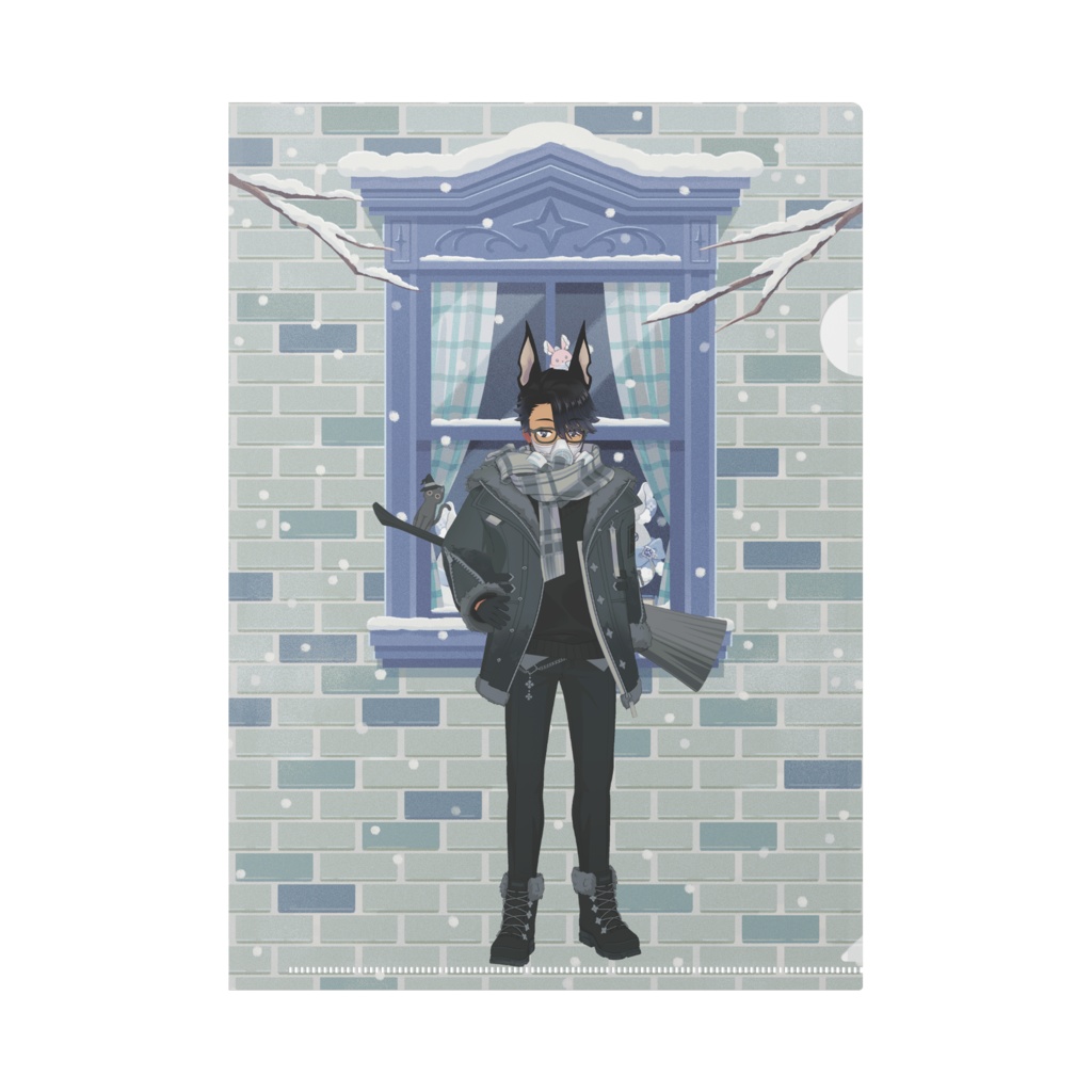 【パンくず拾い】12月冬コーデ-クリアファイル-G0378