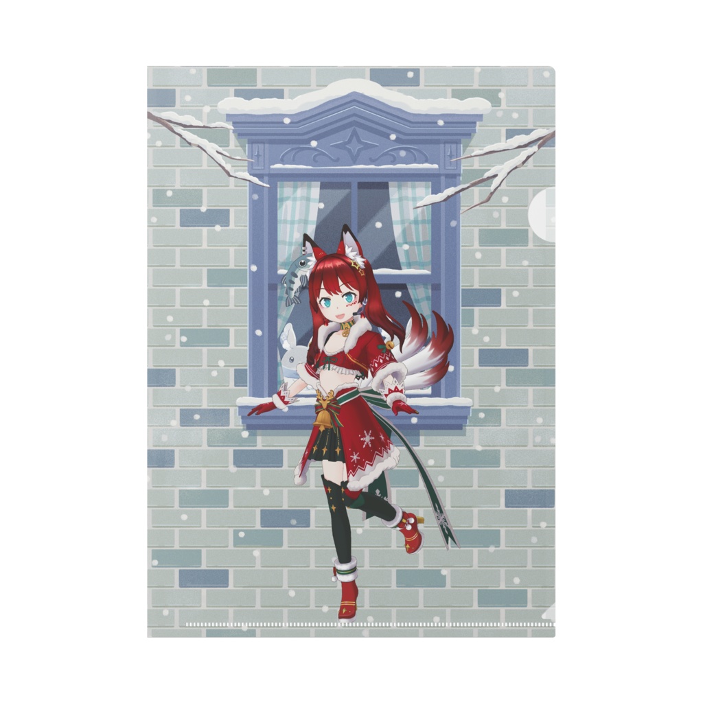 【九十九葉　一夜】12月冬コーデ-クリアファイル-G0658