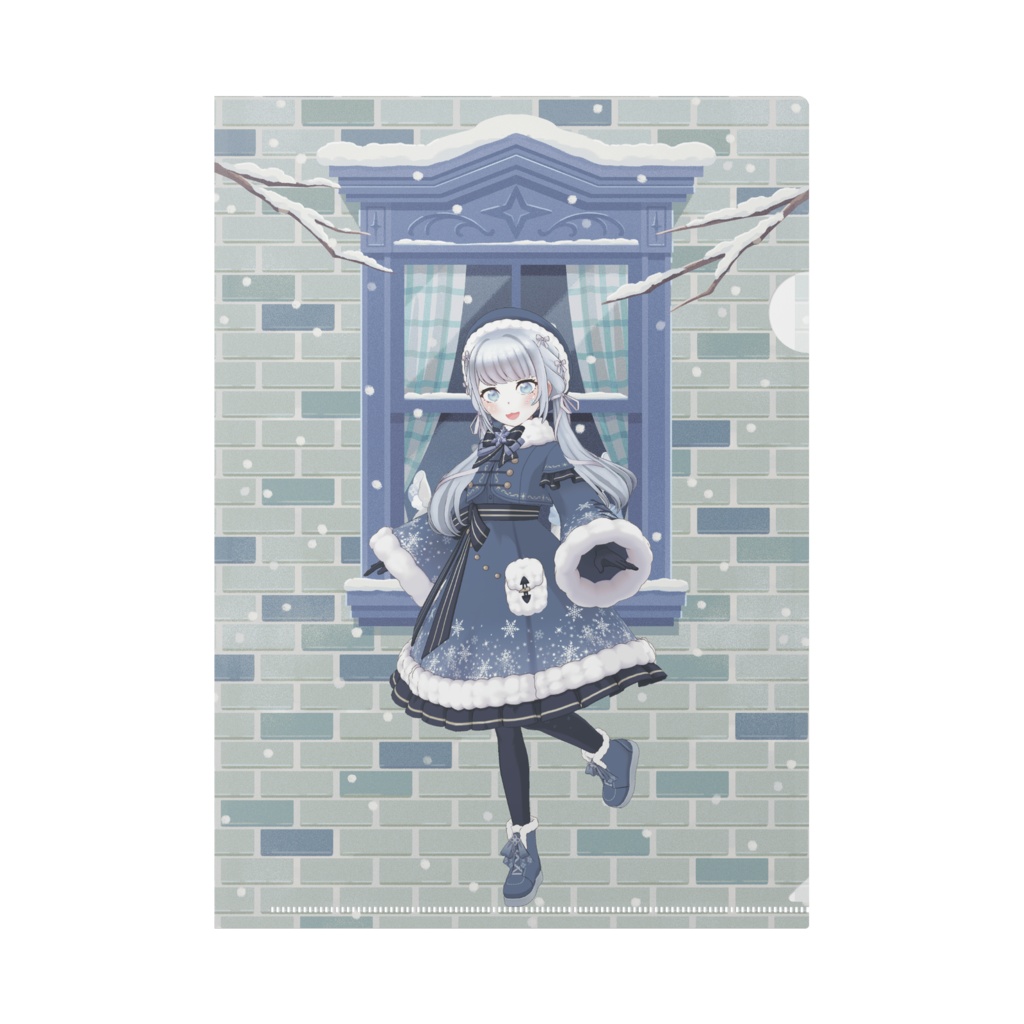 【卯ノ花あず】12月冬コーデ-クリアファイル-G0584