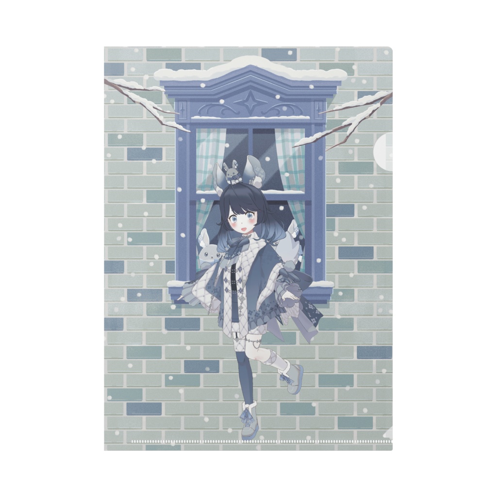 【夜月 あい】12月冬コーデ-クリアファイル-G1031