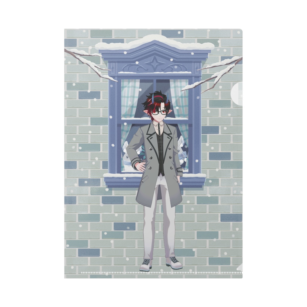 【天闇 猫穏】12月冬コーデ-クリアファイル-G0009