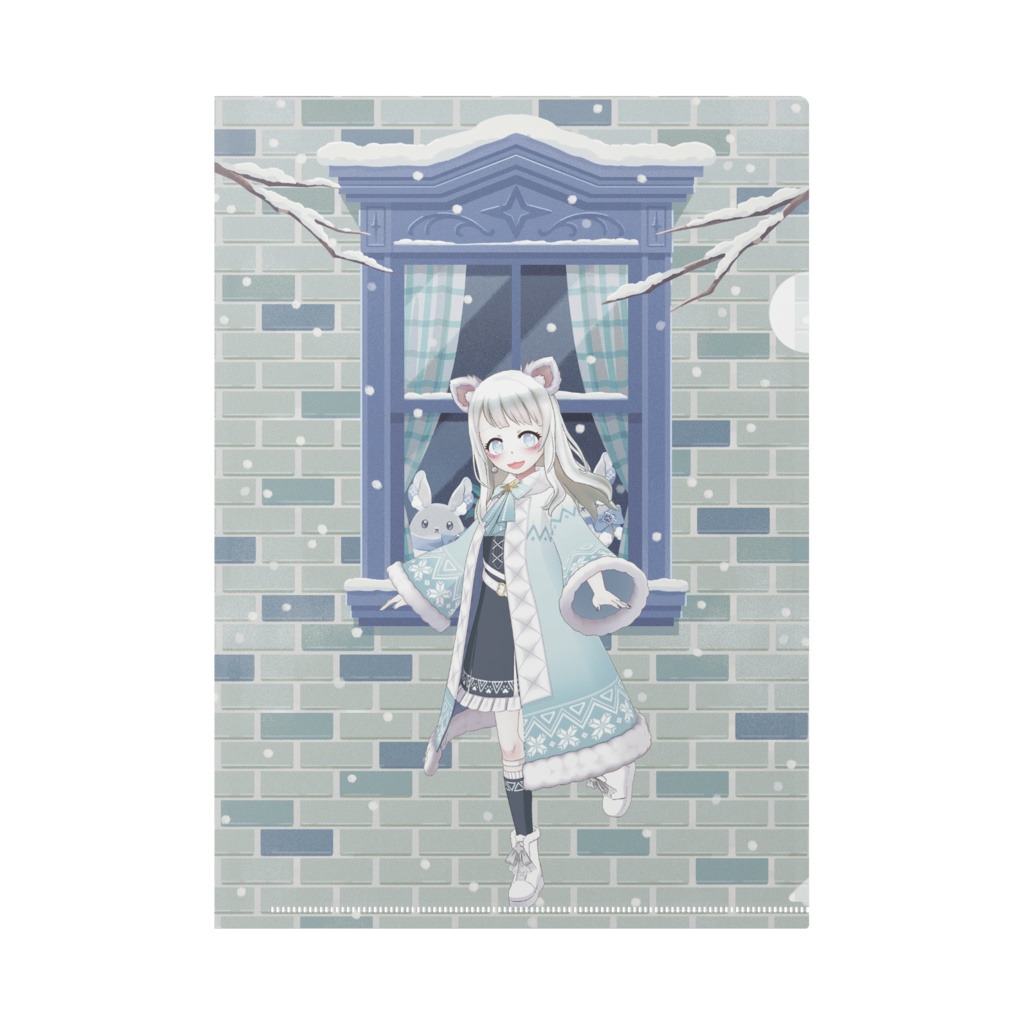 【平成まろんちやん】12月冬コーデ-クリアファイル-G0991