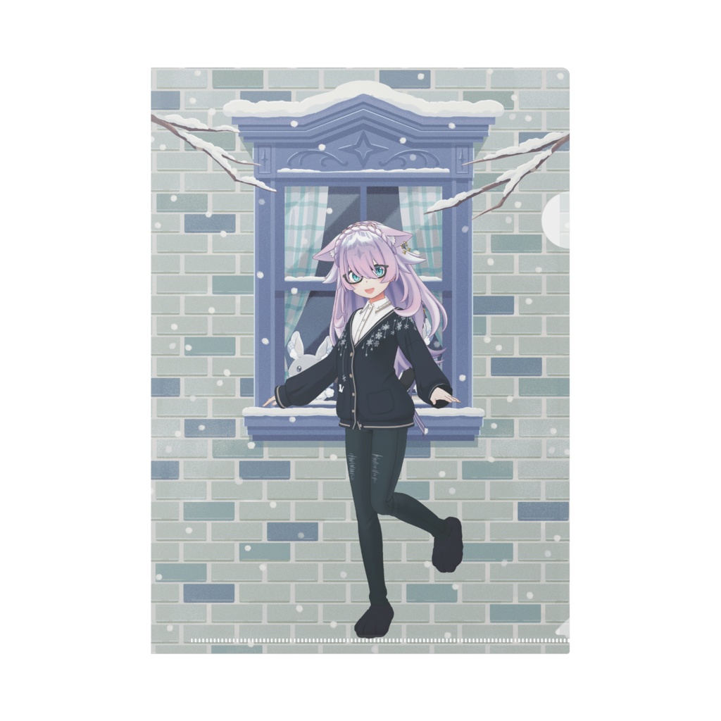 【斑鳩　椋】12月冬コーデ-クリアファイル-G0961