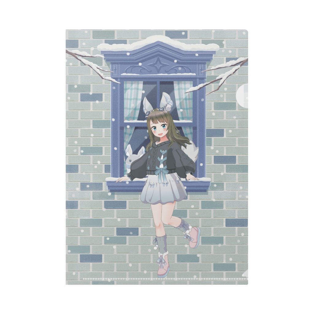 【日守鈴】12月冬コーデ-クリアファイル-G0925