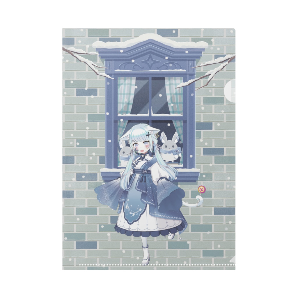【星灯まな】12月冬コーデ-クリアファイル-G0831