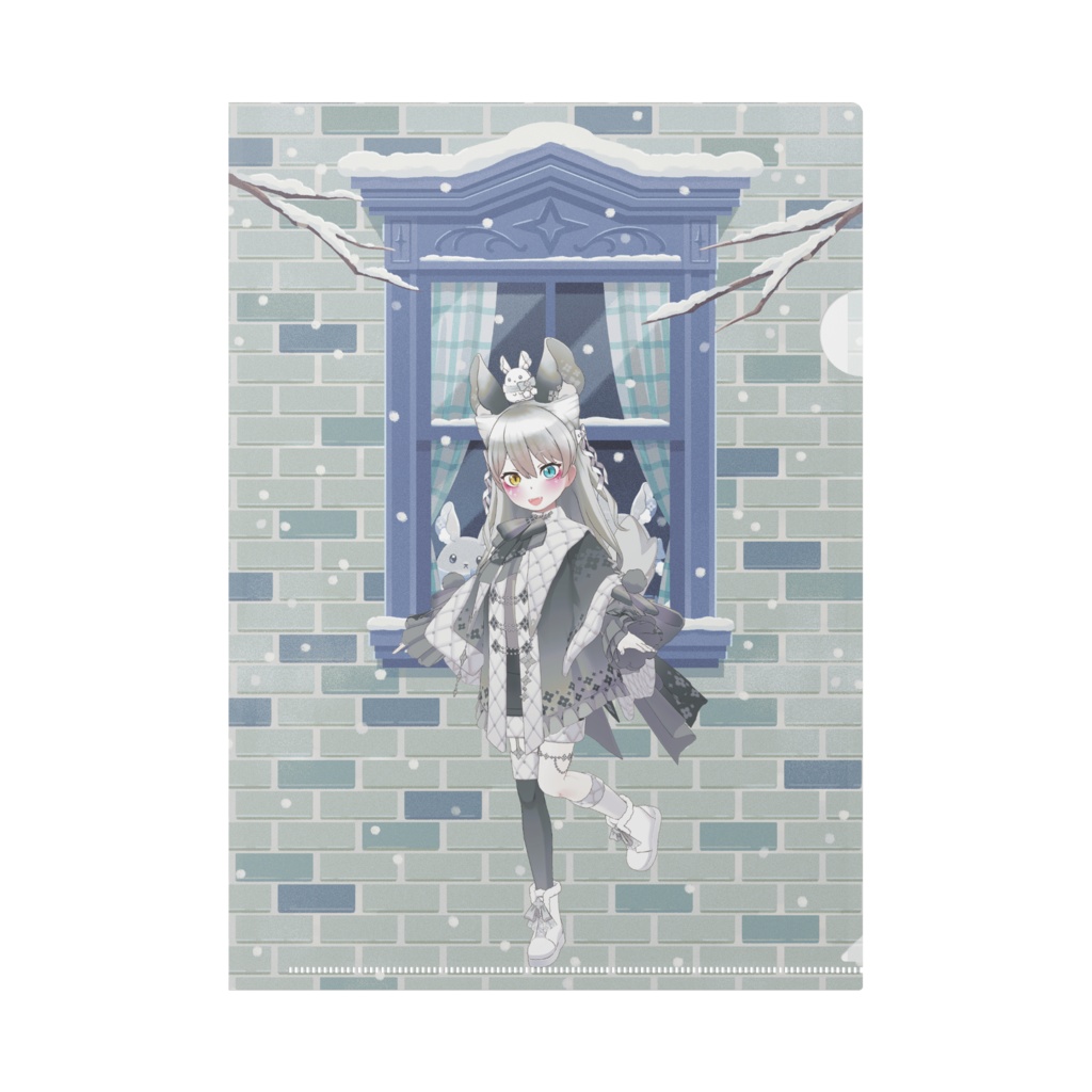 【柚木 のあ】12月冬コーデ-クリアファイル-G1053