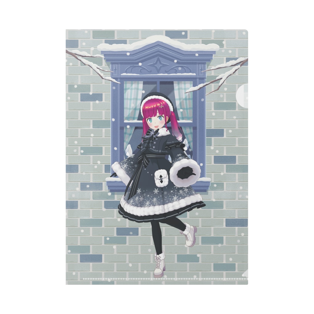 【柚花あるる】12月冬コーデ-クリアファイル-G1051