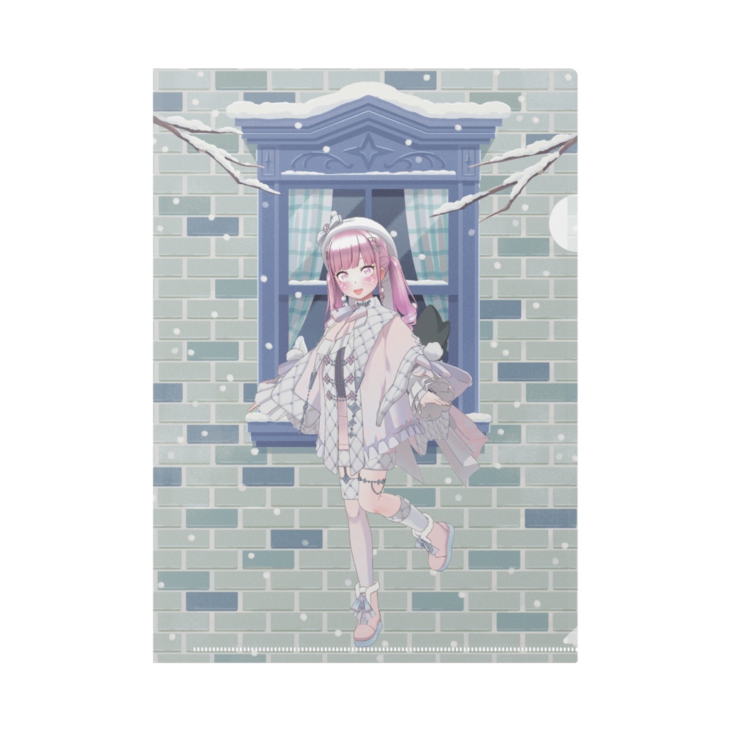 【桃井】12月冬コーデ-クリアファイル-G0909