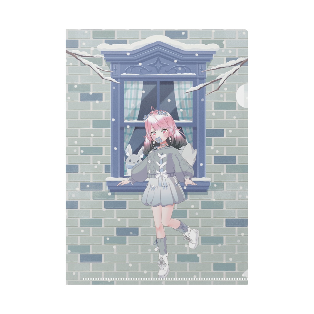 【桃咲ルカ】12月冬コーデ-クリアファイル-G0912