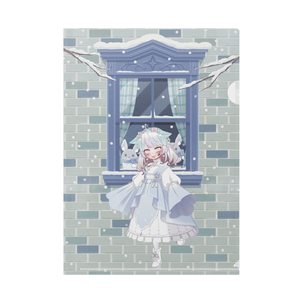 【梅雨宮 みけ】12月冬コーデ-クリアファイル-G0938