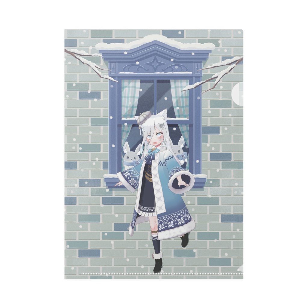 【梦衲もでき】12月冬コーデ-クリアファイル-G1095