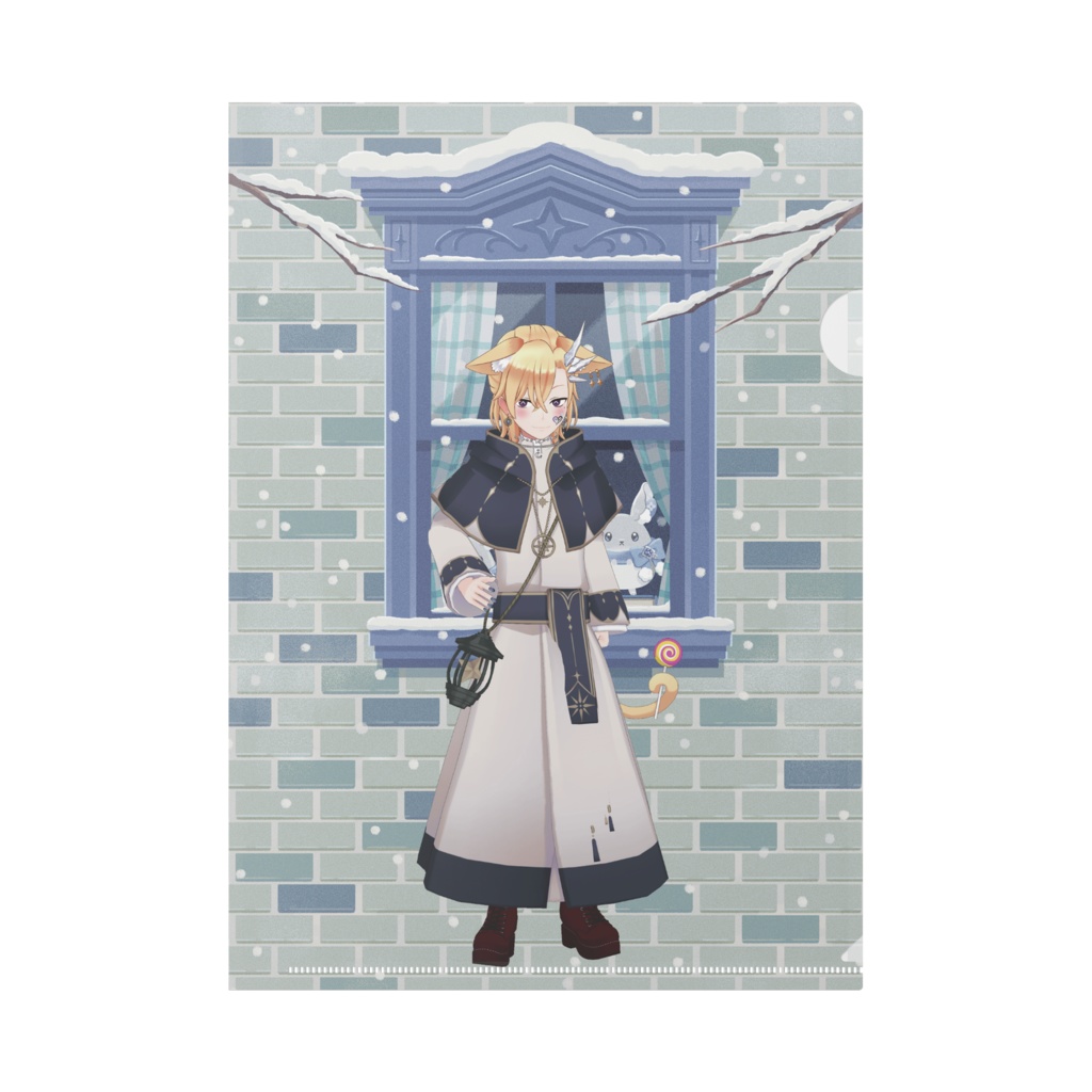 【黒凪　狐】12月冬コーデ-クリアファイル-G0715