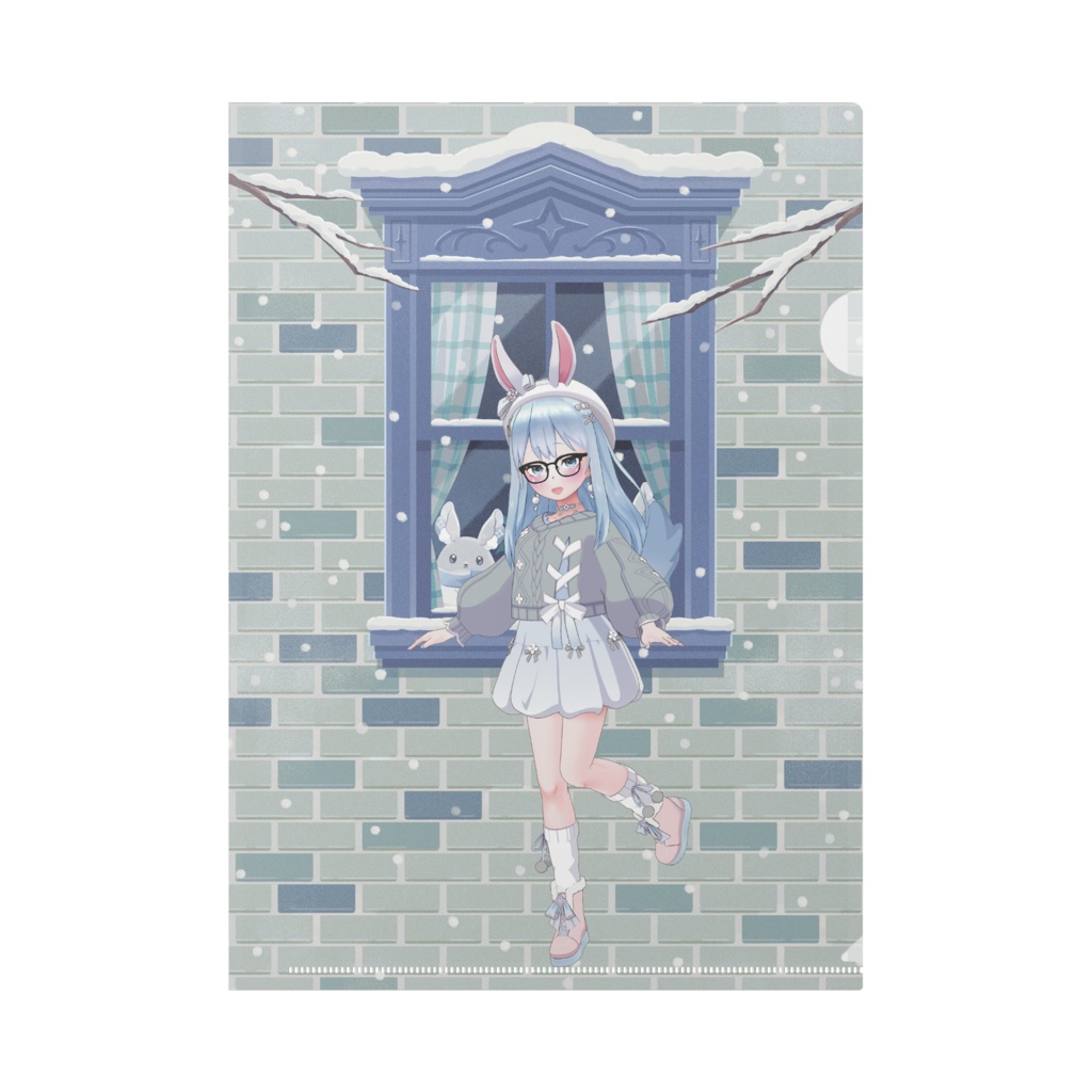 【黒矢美海】12月冬コーデ-クリアファイル-G0720