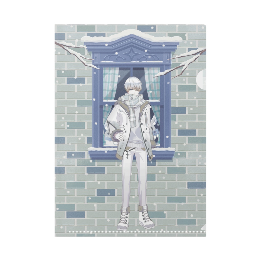 【楪ゆずる】12月冬コーデ-クリアファイル-G1101