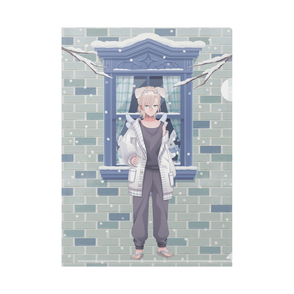 【犬宮 狛】12月冬コーデ-クリアファイル-G0686