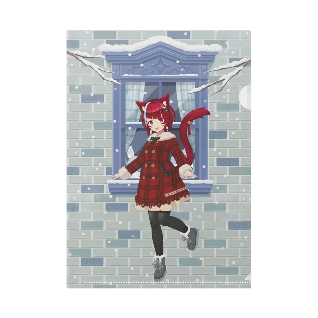 【猫ヶ原 緋那】12月冬コーデ-クリアファイル-G0929
