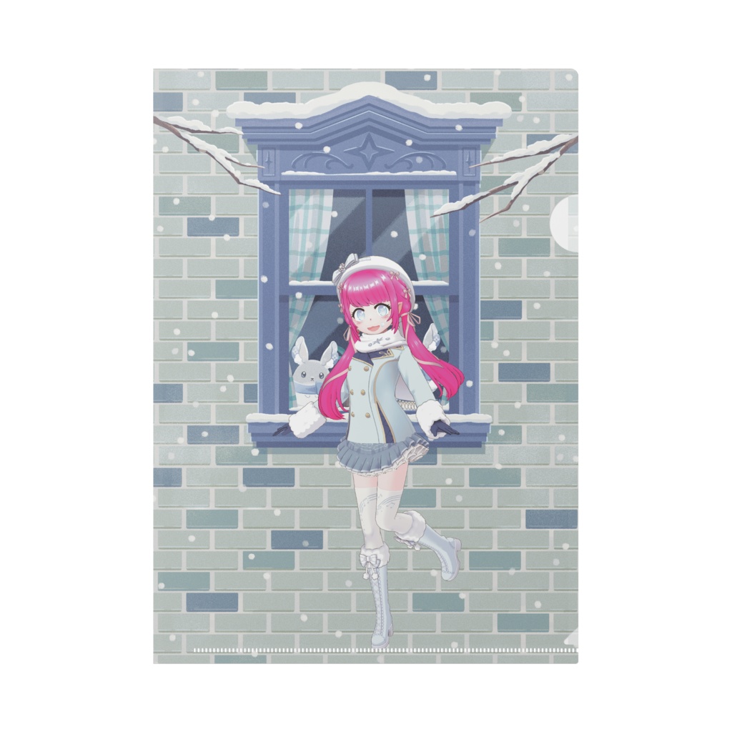 【甘井るん】12月冬コーデ-クリアファイル-G0628