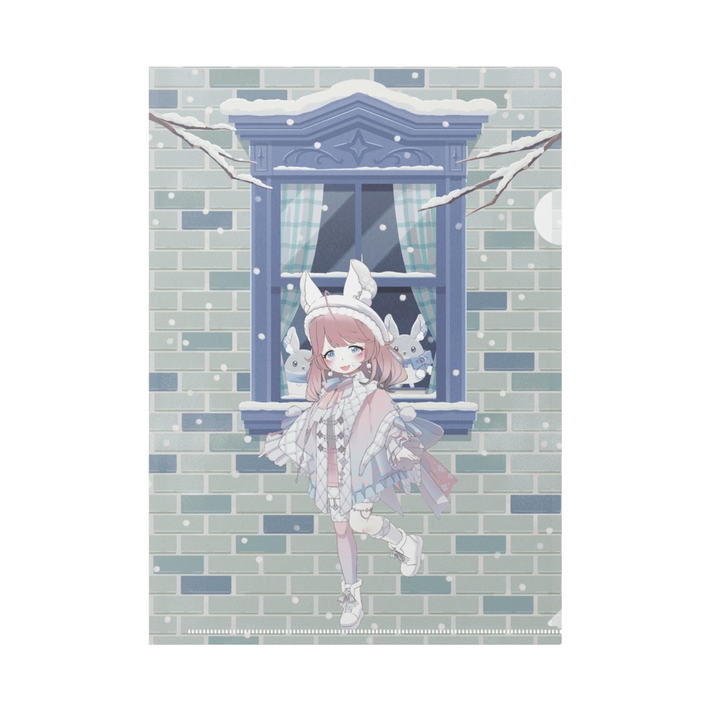 【甘愛もちこ】12月冬コーデ-クリアファイル-G0626