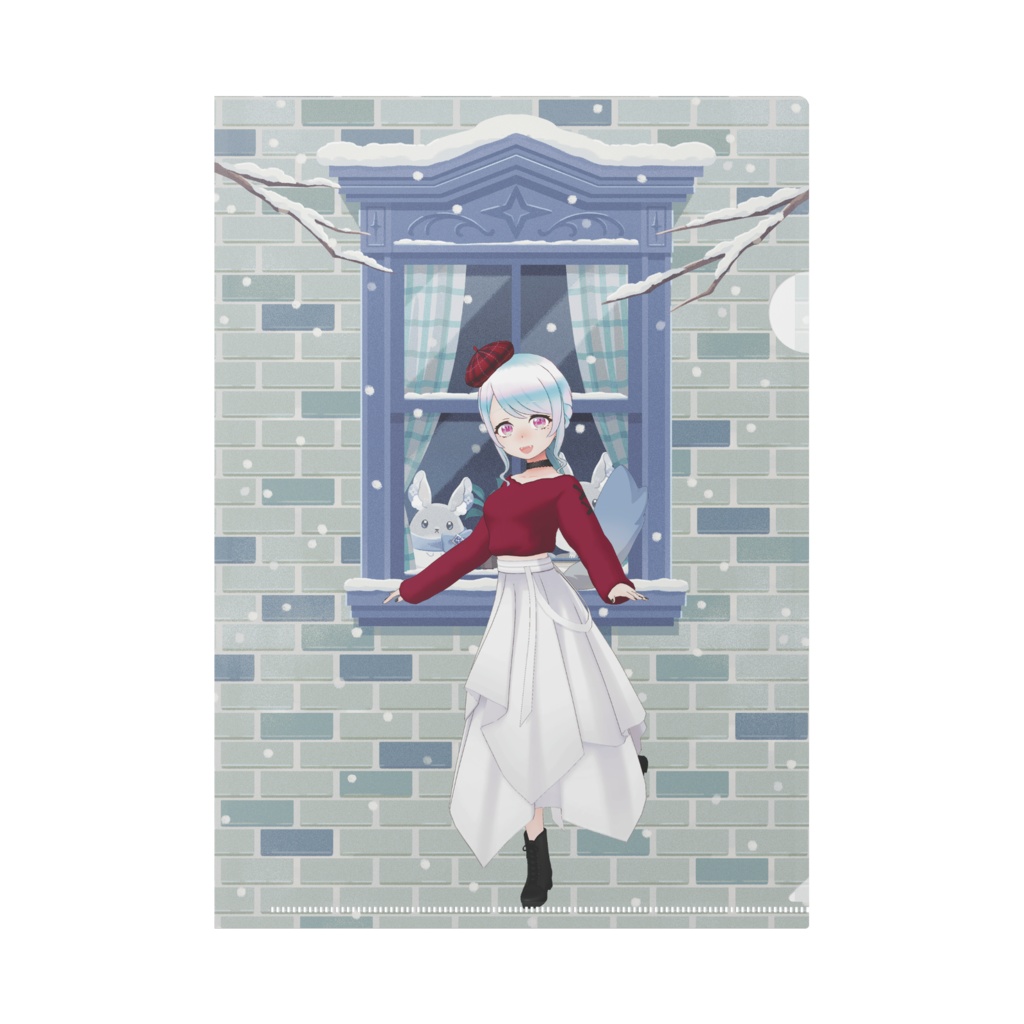 【白愛 てち】12月冬コーデ-クリアファイル-G0940