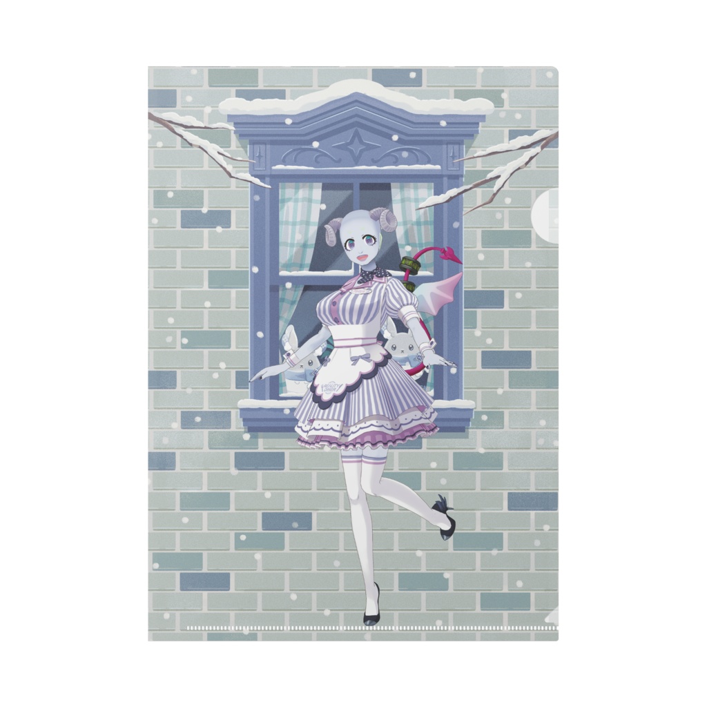 【祈祷師つるみ】12月冬コーデ-クリアファイル-G0634