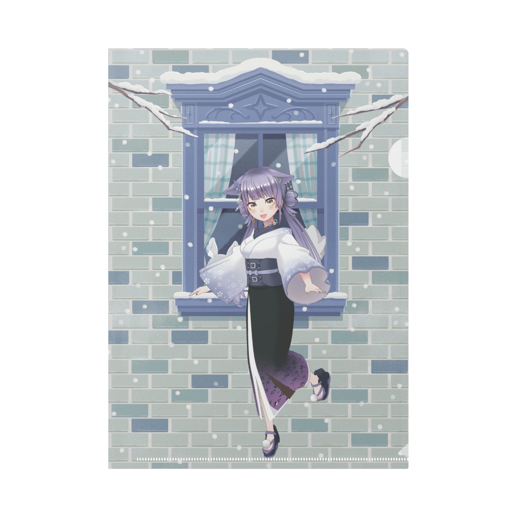 【紫月クロエ】12月冬コーデ-クリアファイル-G0751