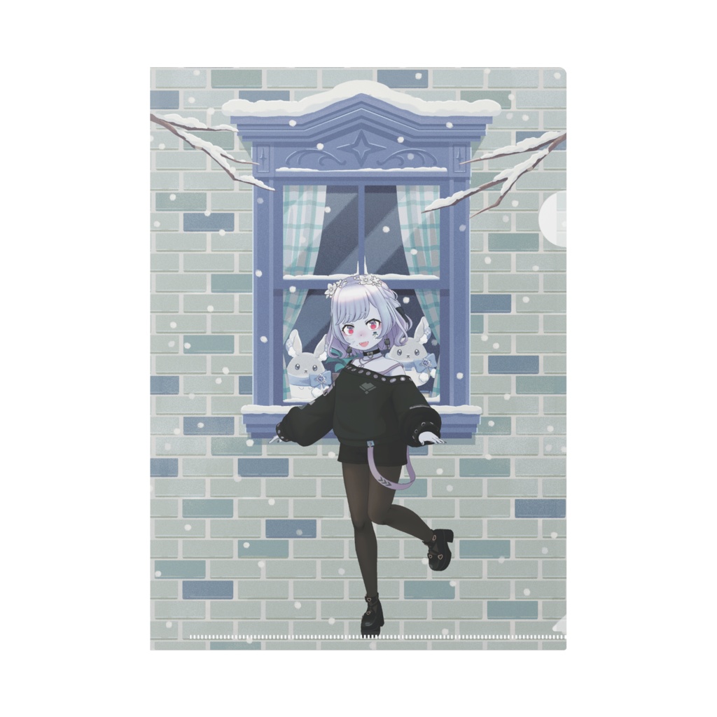 【老人みぃ(ばぶ)】12月冬コーデ-クリアファイル-G1087