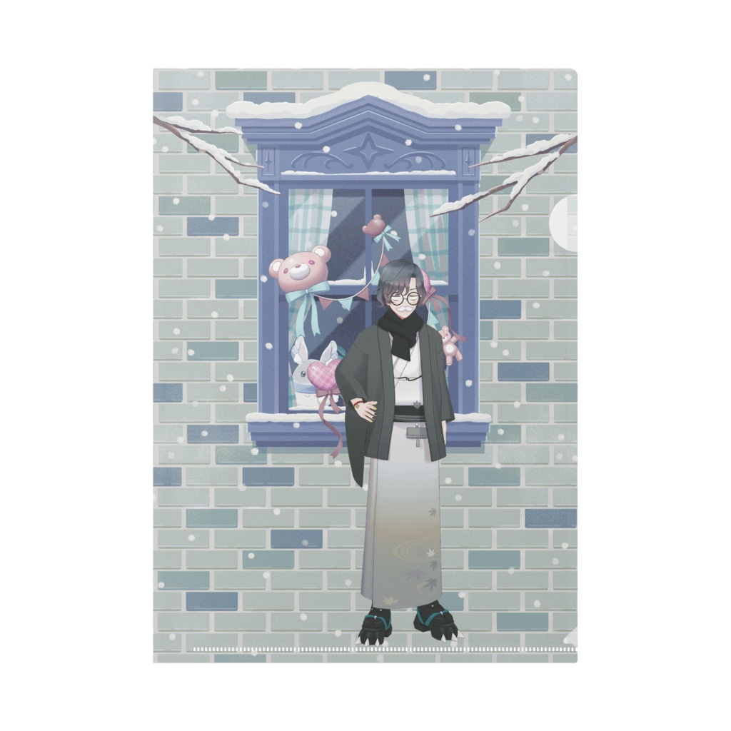 【自由椅子】12月冬コーデ-クリアファイル-G0763