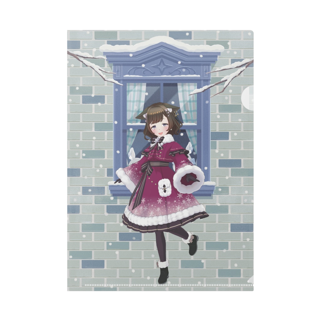 【花咲 詩音】12月冬コーデ-クリアファイル-G0605