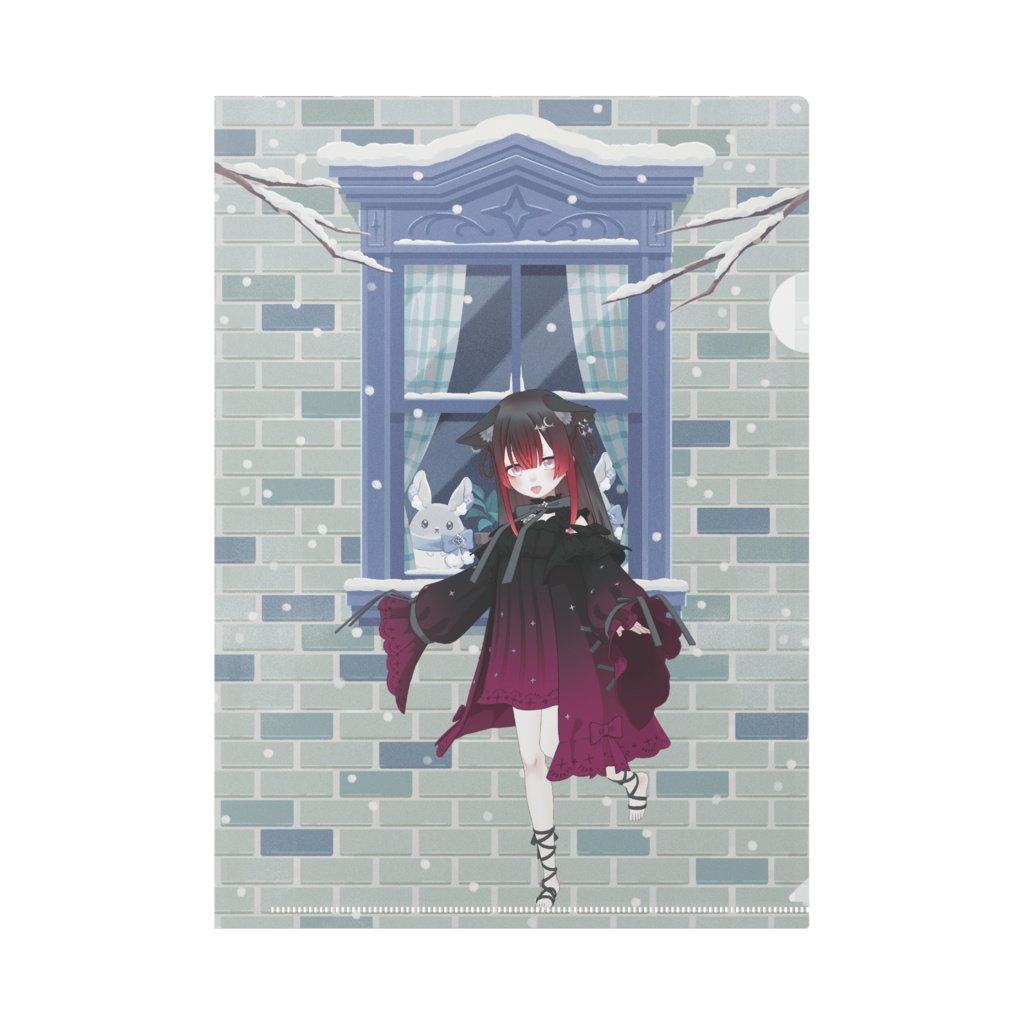 【花瓶】12月冬コーデ-クリアファイル-G0610