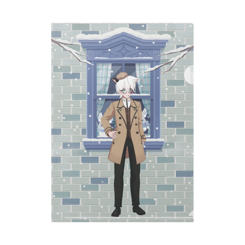 【苗字らむね】12月冬コーデ-クリアファイル-G0982