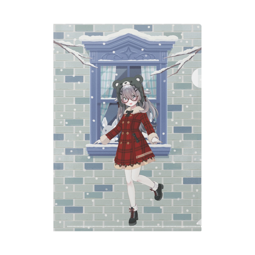【虚無くん】12月冬コーデ-クリアファイル-G0648