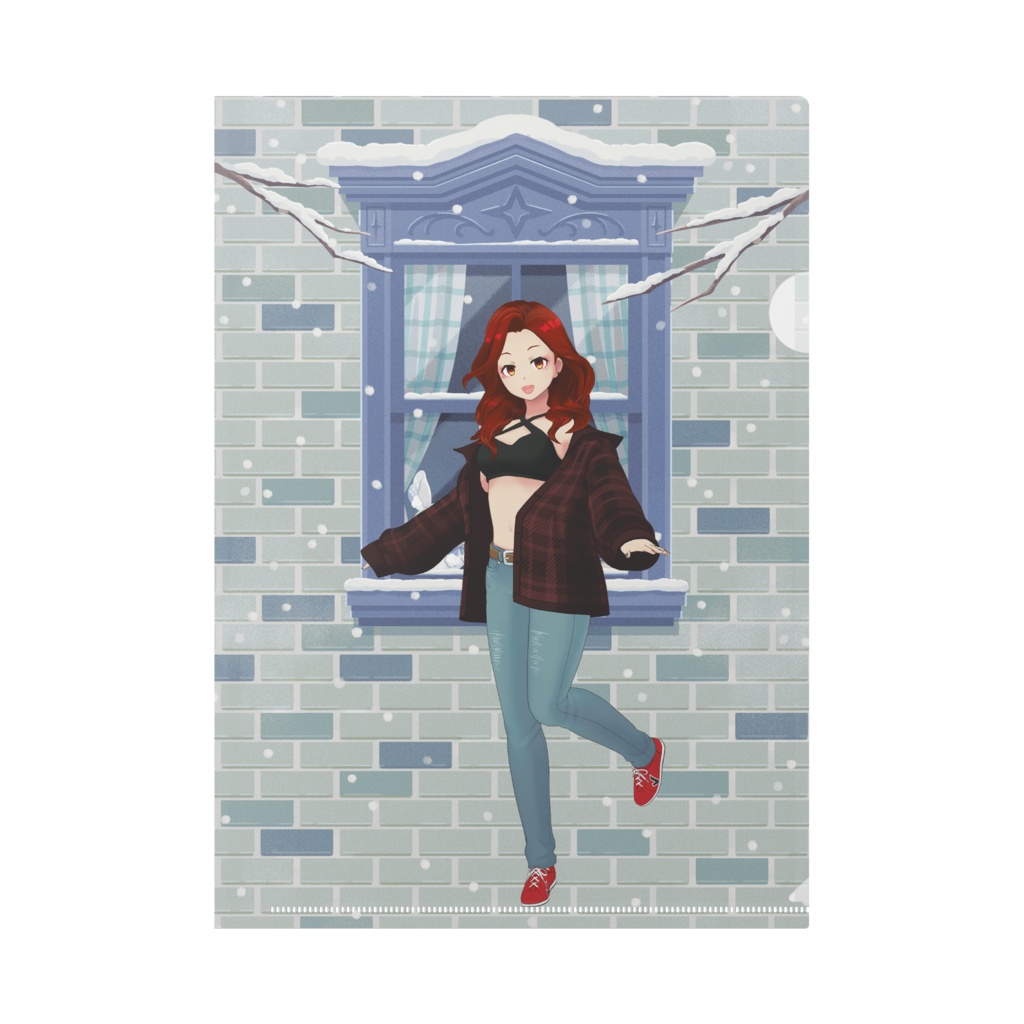 【西川 奏】12月冬コーデ-クリアファイル-G0837