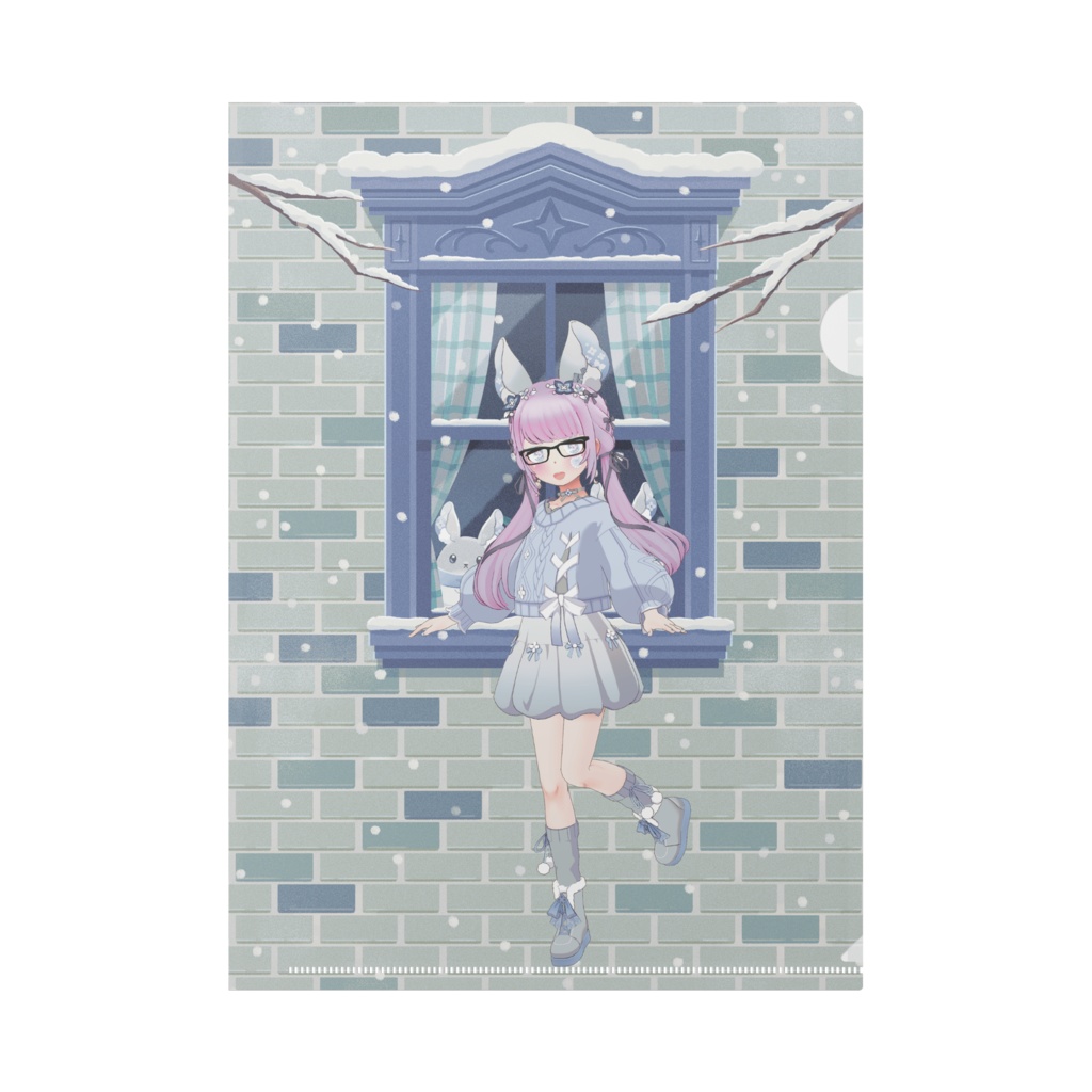【豹凪 ひょうな】12月冬コーデ-クリアファイル-G0980