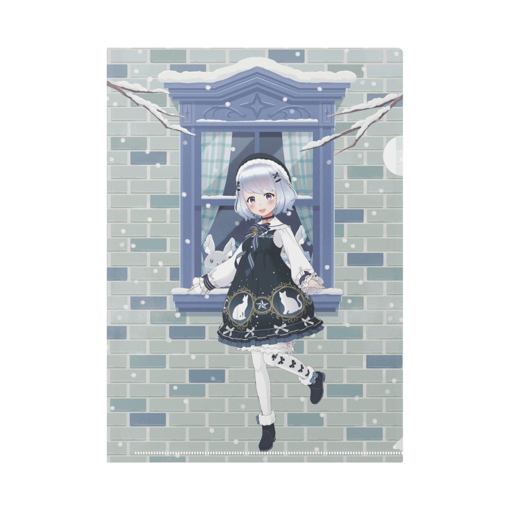 【釣鐘ふうり】12月冬コーデ-クリアファイル-G0880