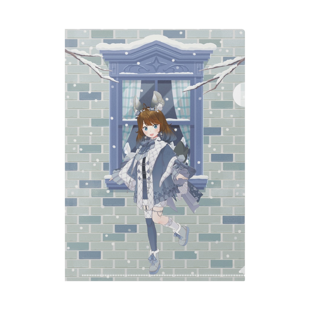 【雷花】12月冬コーデ-クリアファイル-G1067