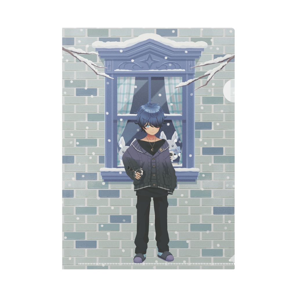 【青髪のおとおと】12月冬コーデ-クリアファイル-G0840