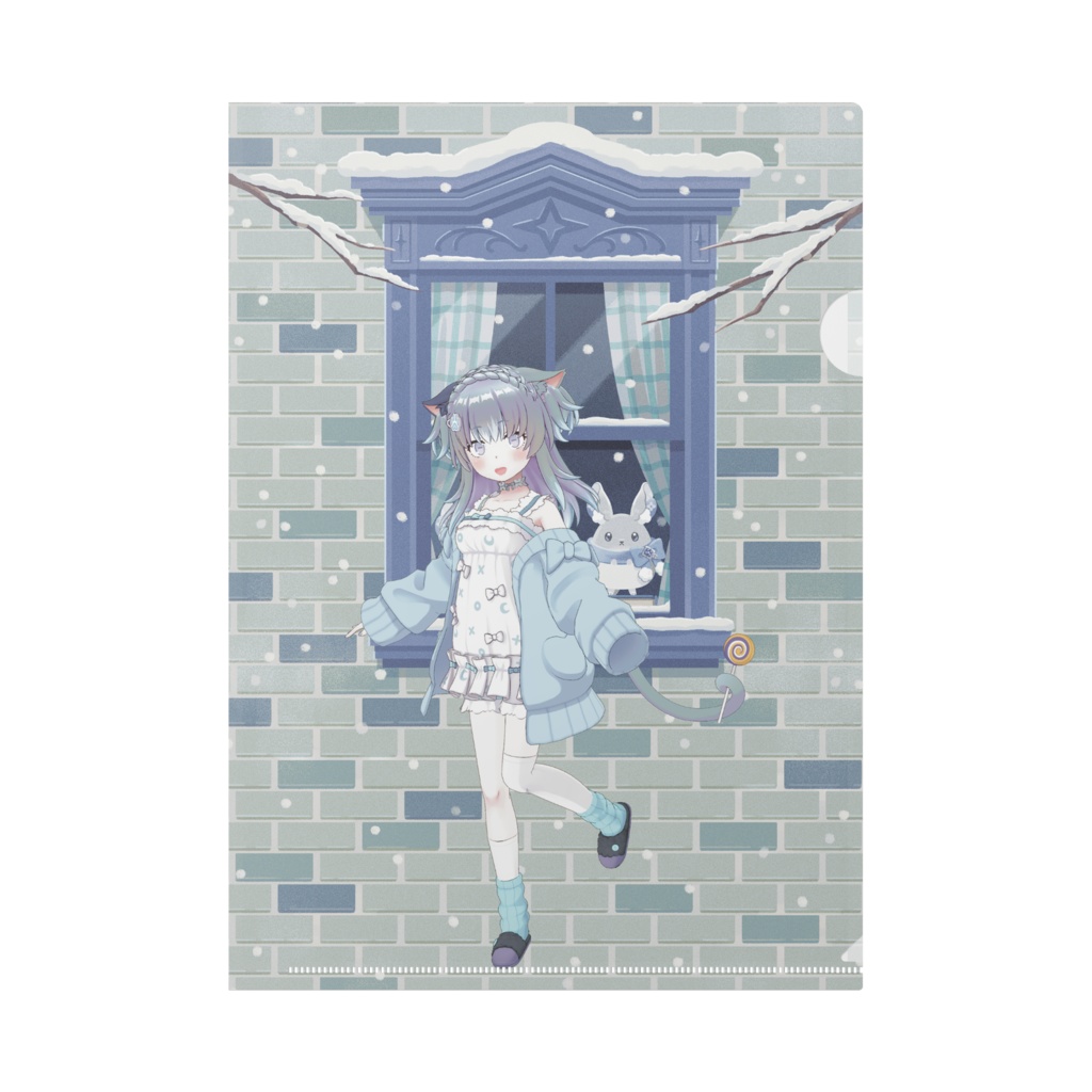 【風町ミナモ】12月冬コーデ-クリアファイル-G0988
