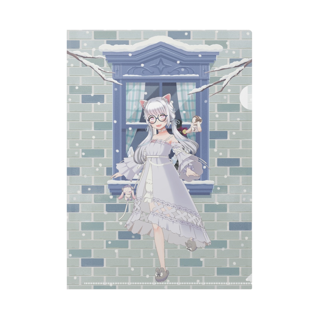 【華ノ狐 凛月】12月冬コーデ-クリアファイル-G0612