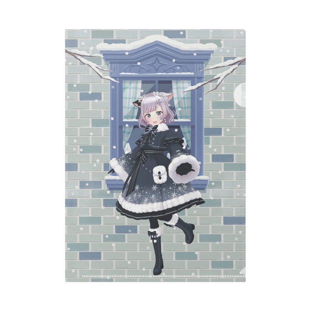 【雪待 雫乃】12月冬コーデ-クリアファイル-G0846