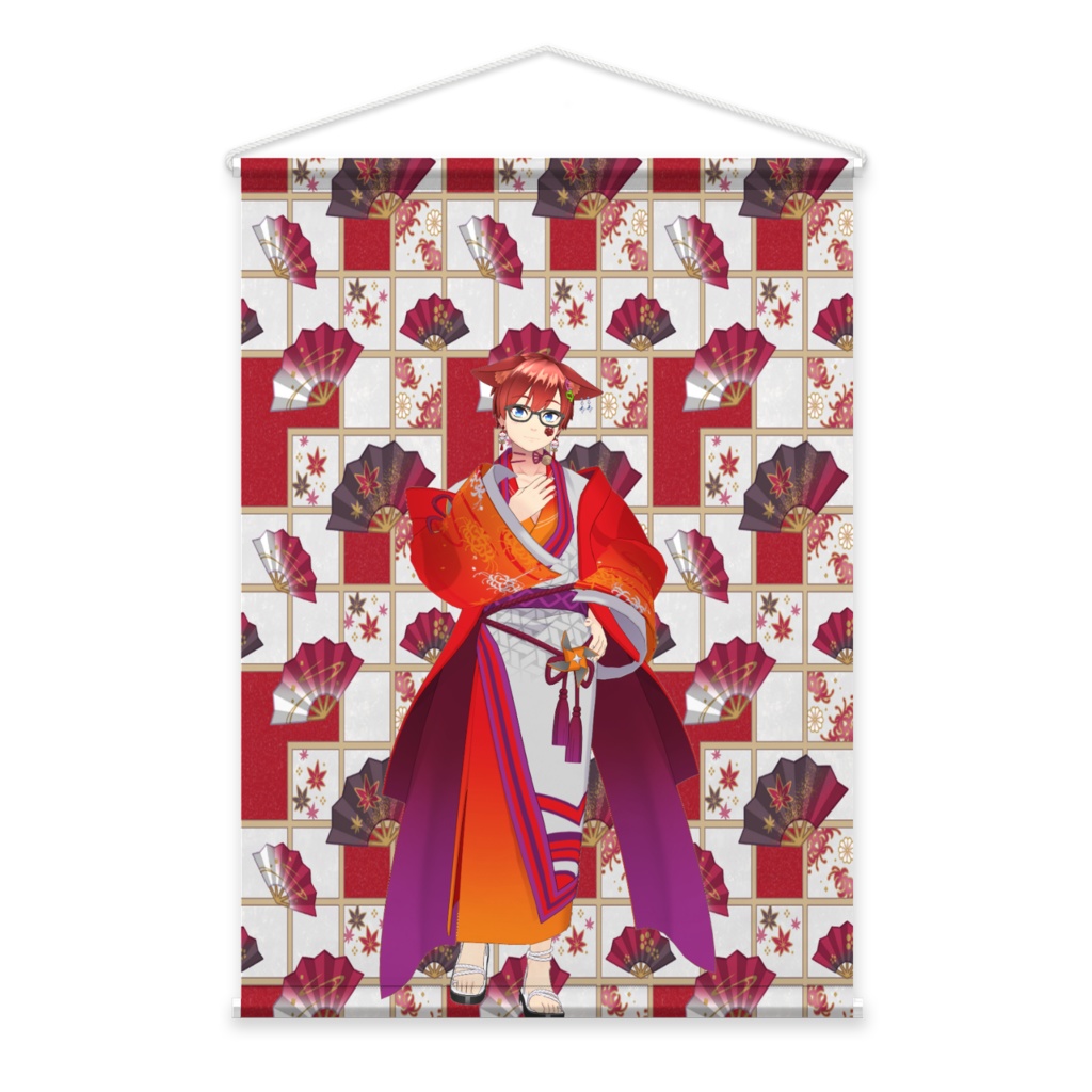 【にゃんたろう】01月記念日-タペストリー-G0196