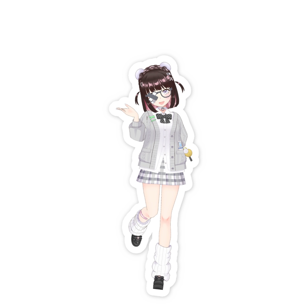 【kuma】01月記念日-スマホステッカーG1158