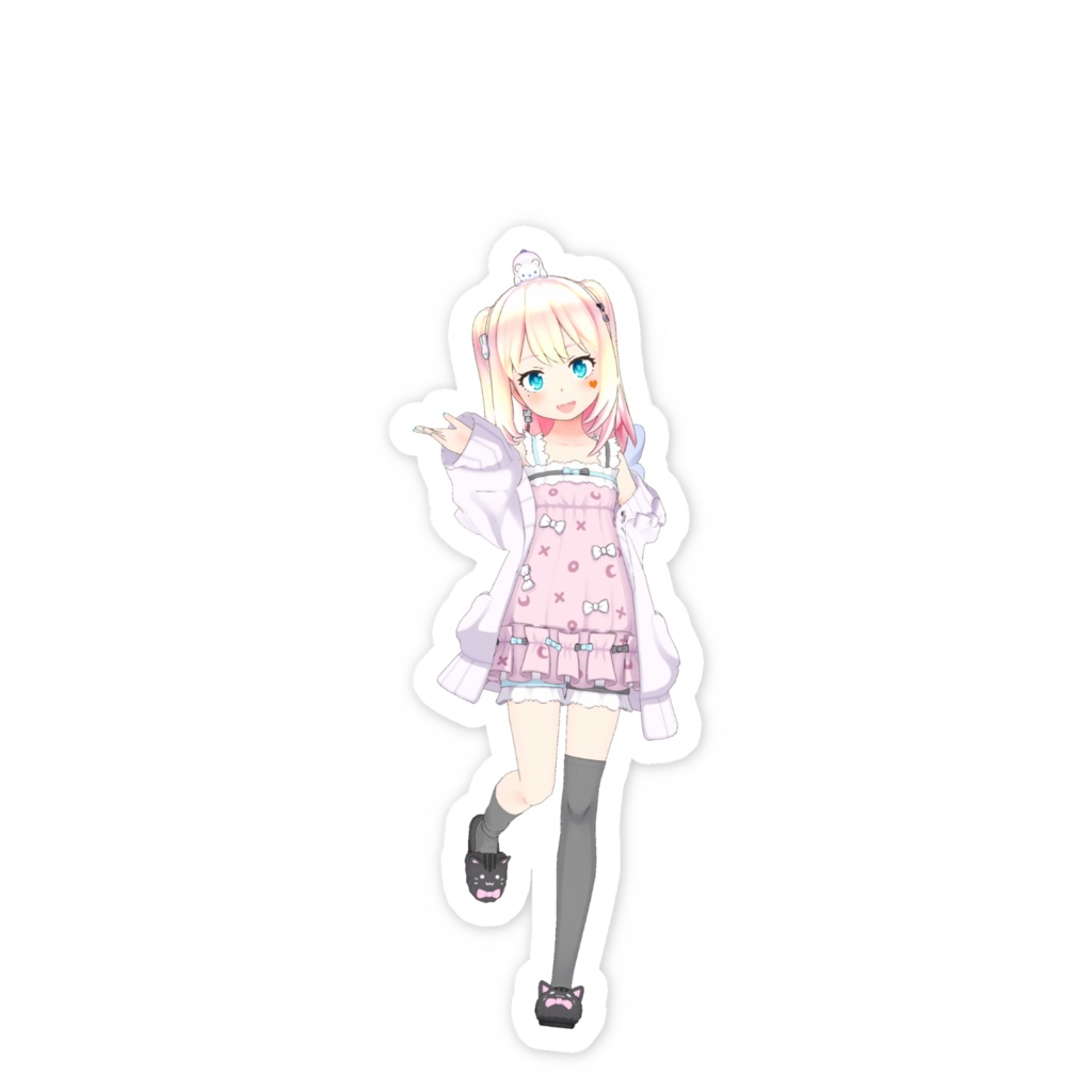 【きーにゃん】01月記念日-スマホステッカーG0829
