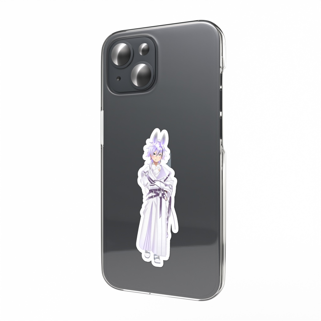 【夜猫月羽珀】01月記念日-スマホステッカーG1005