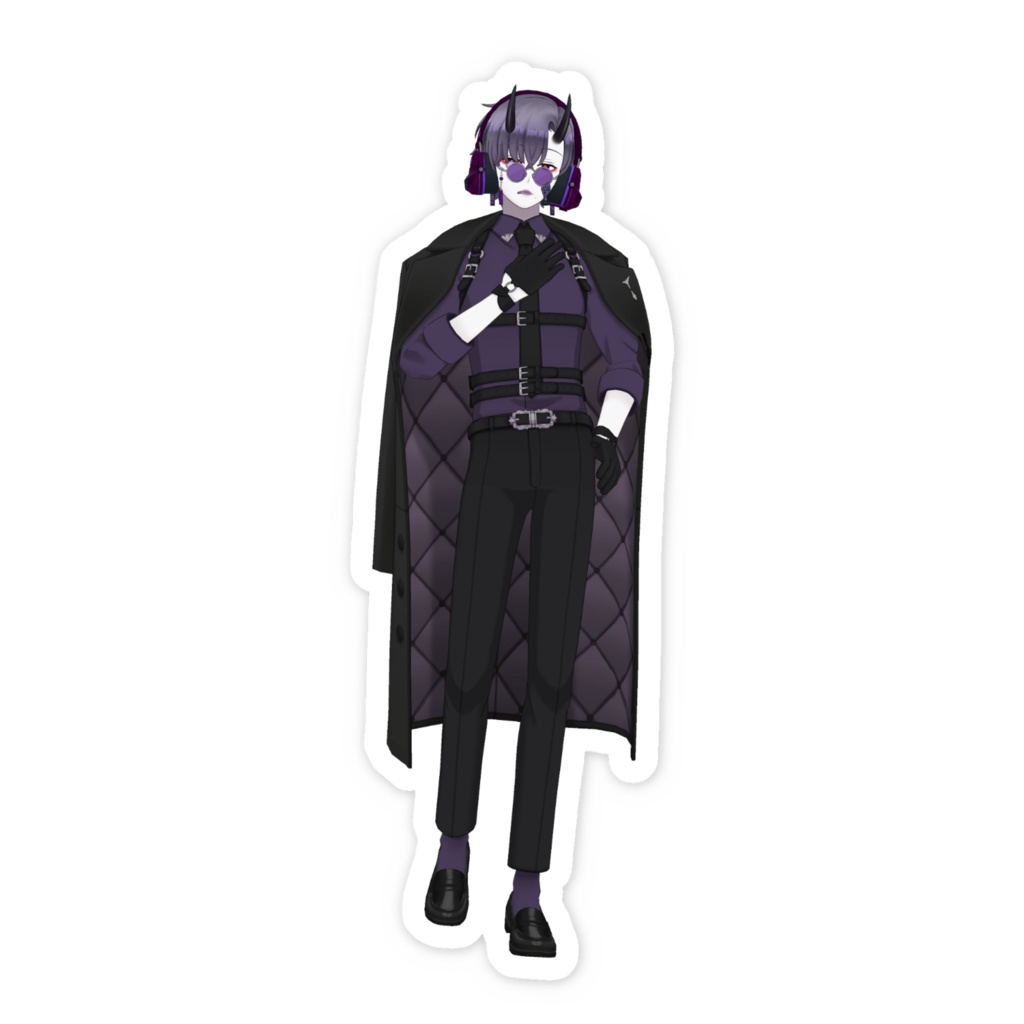 【天唄 紫音】01月記念日-スマホステッカーG1087