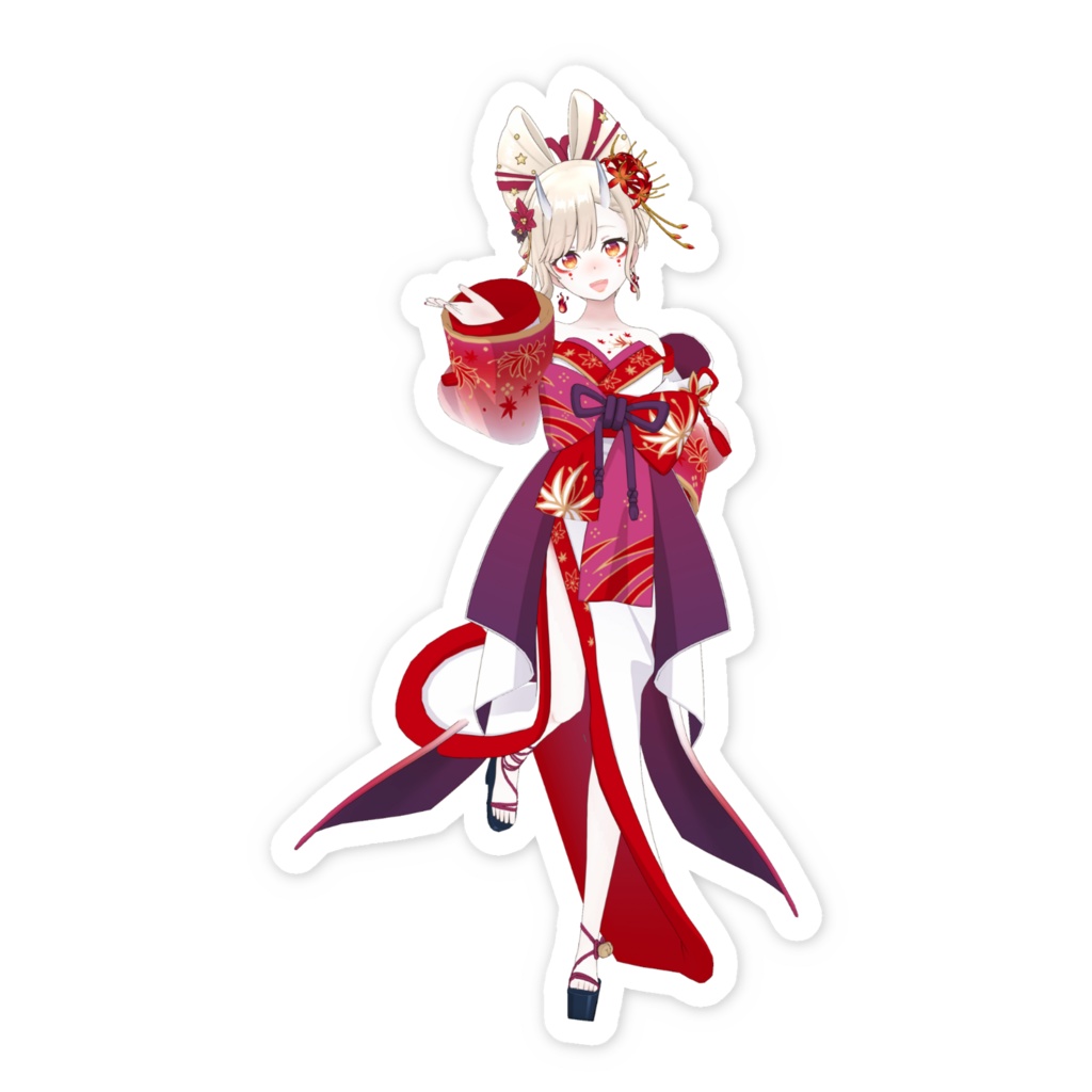 【惡ル亞我姫】01月記念日-スマホステッカーG1124