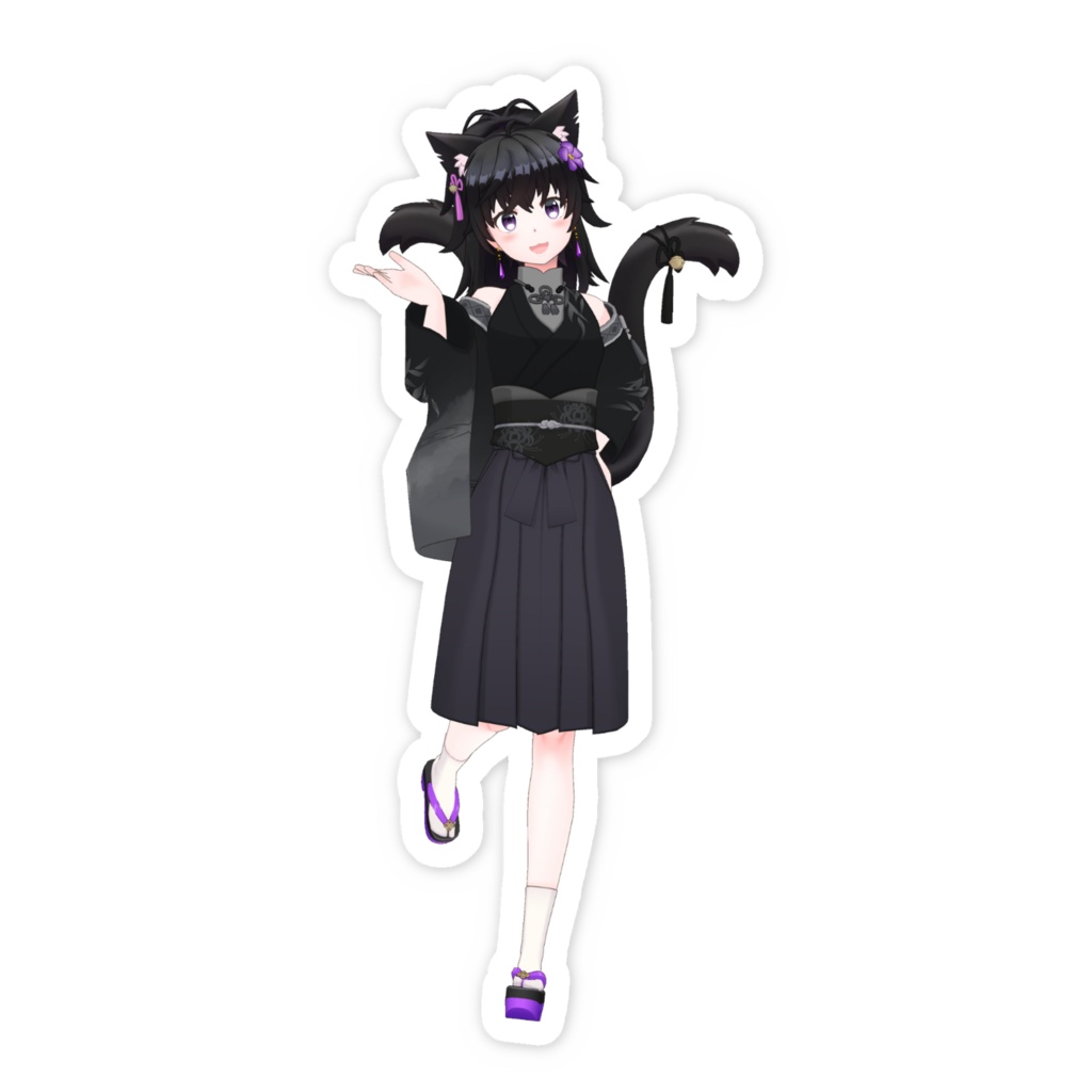 【猫宮】01月記念日-スマホステッカーG0384