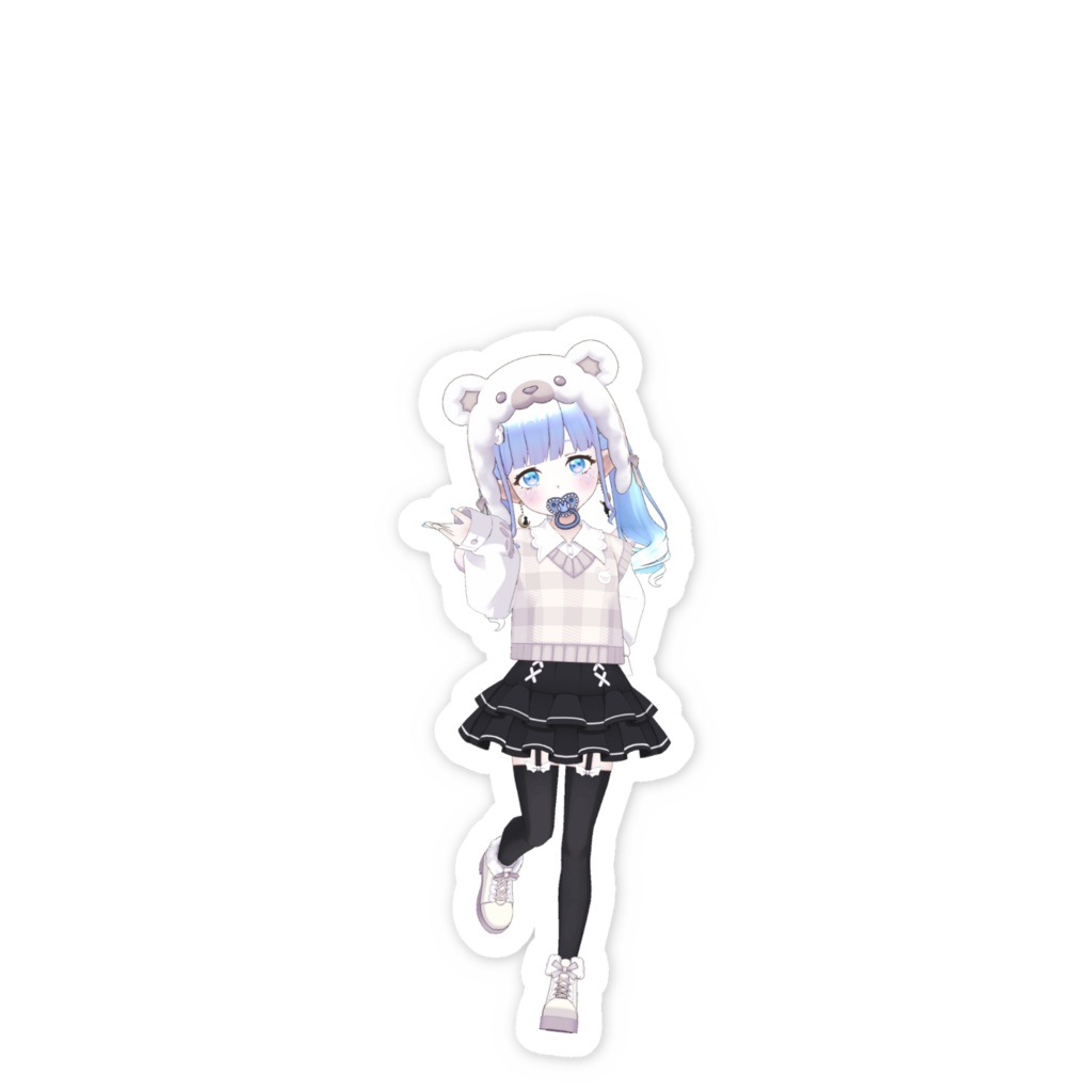【猫月姫 天猫アマネ】01月記念日-スマホステッカーG0819