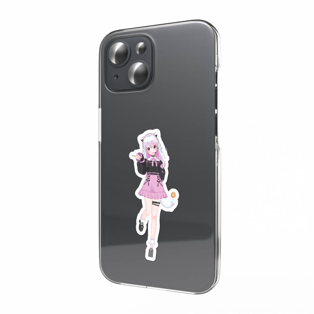 【猫音るな】01月記念日-スマホステッカーG1282