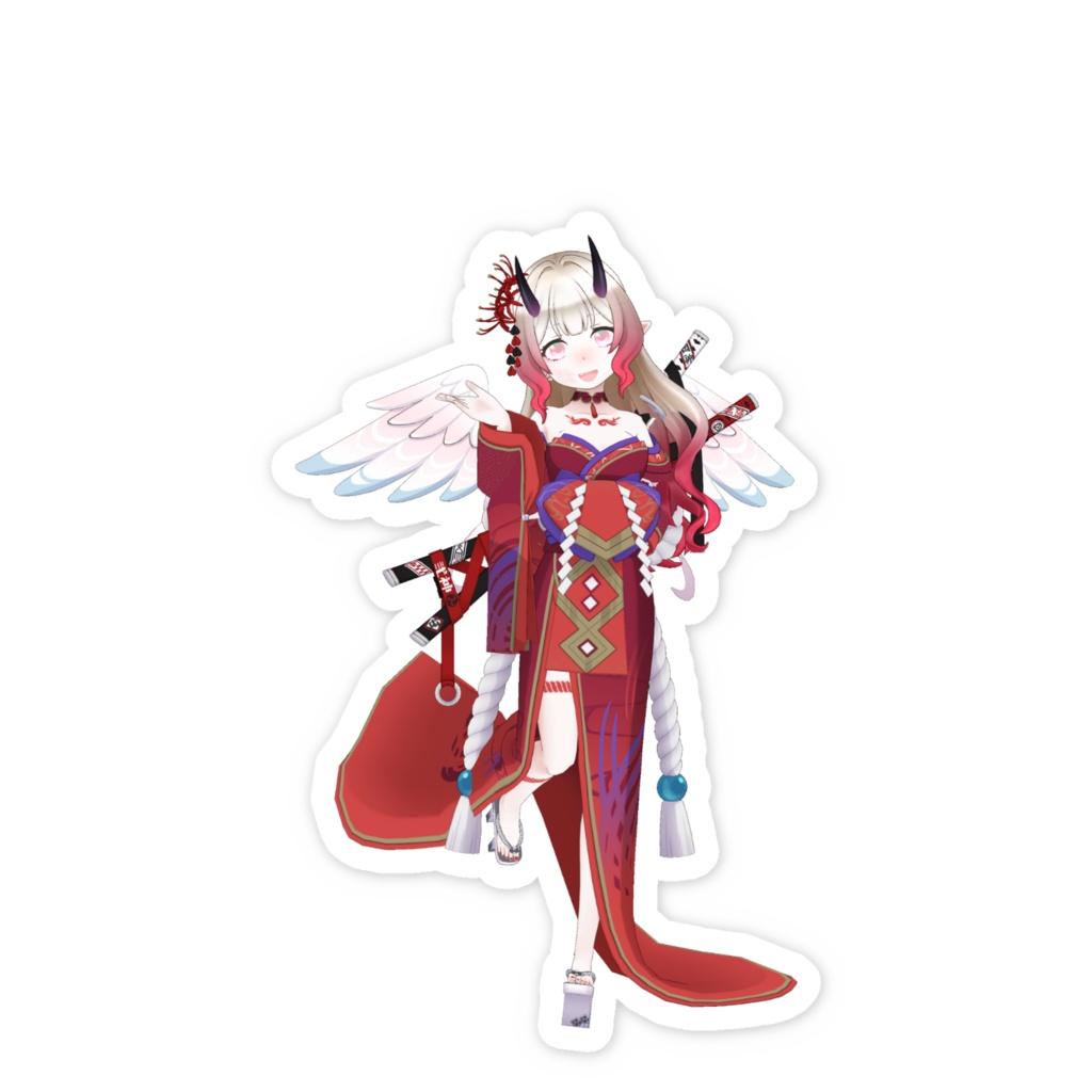 【癒椿 かのん】01月記念日-スマホステッカーG1037